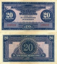 *20 Šilingov Rakúsko 1944, Alliierte Militärbehörde P107 AU - Kliknutím na obrázok zatvorte -